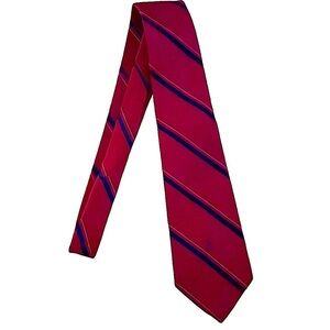Yves Saint Laurent YSL Vintage Red Diagonal Stripe Tie